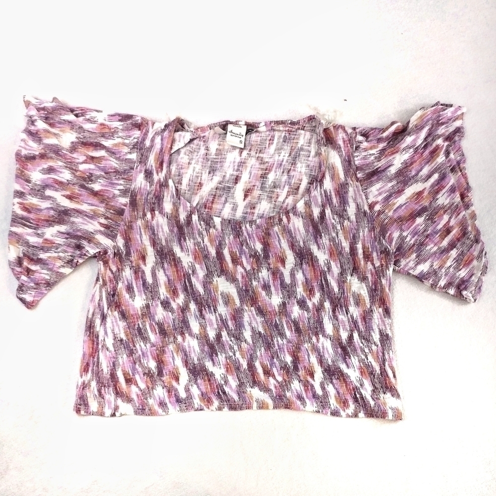 American Rag Ruffle Sleeve Crop Top - Picture 4 of 6